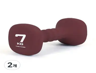 아이워너 네오프렌 사각 아령 버건디, 2개, 7kg