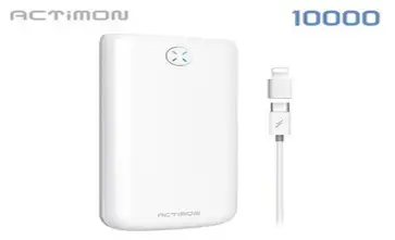 [후니케이스] 엑티몬 USB 2포트 보조배터리 10000mAh ( C Cable + 8 Pin Gender ), 상세페이지 참조, 상세페이지 참조, 상세페이지 참조