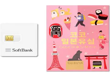 코코 일본유심 소프트뱅크, 4일, 3GB, 1개